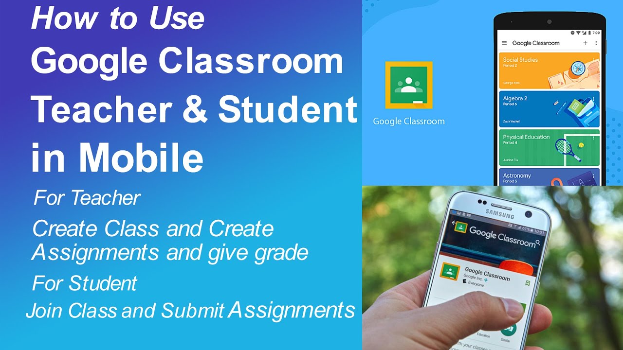 How to use Google Classroom Teacher & Students Tutorial | Use Google Classroom in Mobile
