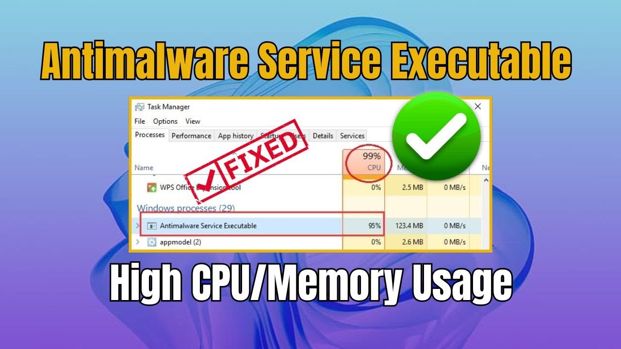 FIX Antimalware Service Executable High CPU/Memory Usage in Windows 11-PERMANENTLY Stop MsMpEng.exe