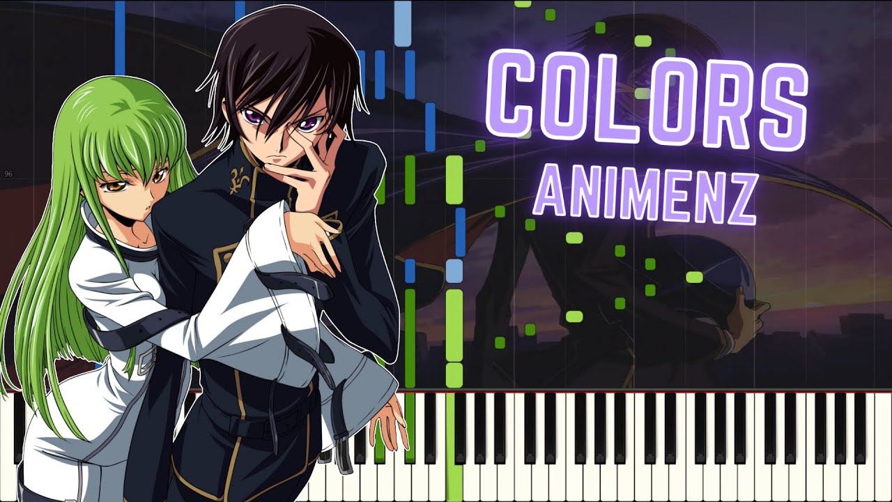 [Animenz] Code Geass OP - Colors - Piano Tutorial || Synthesia
