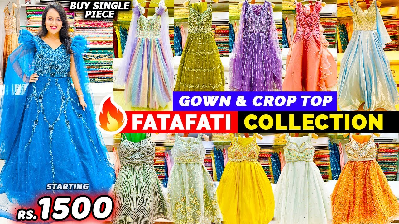 Barabazar Gown Market | Crop Top Lehenga Market Kolkata | Omior Barabazar | Engagement Gown Kolkata
