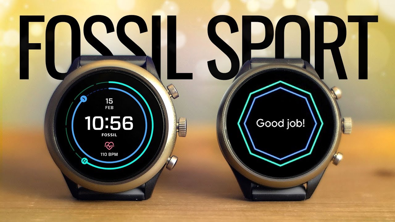 Fossil Sport распаковка лучших Android часов