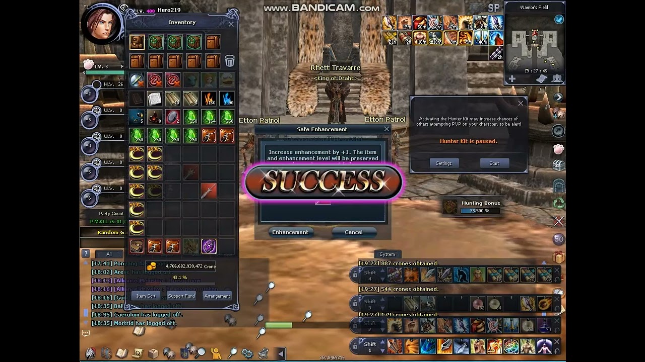 Rohan Eternal Vengeance- Hero219 F2P POWER upgrading +27 weapons to +30