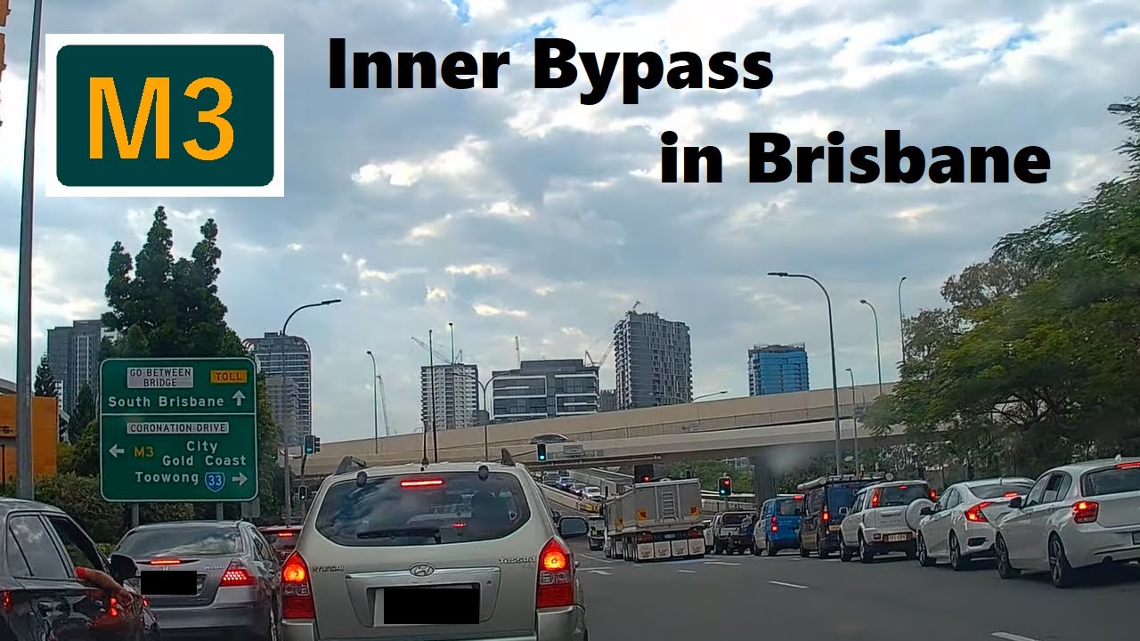 【Brisbane Drive City】Inner Bypass and M3 from Kingsford Smith Dr to City