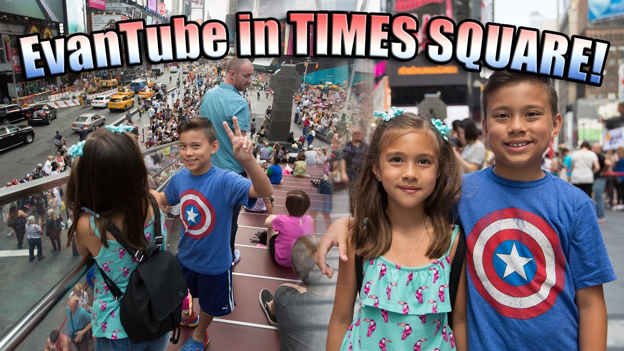EvanTube in Times Square! Catching the Red-Eye to New York!