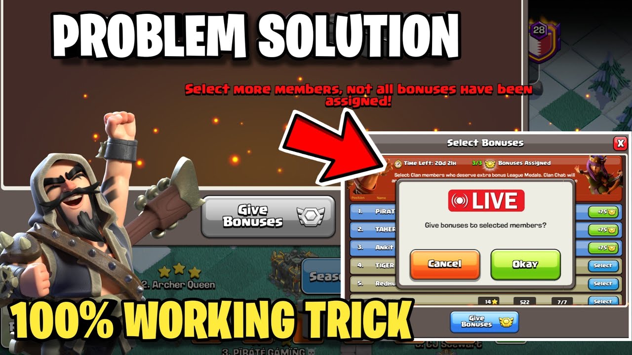 CWL BONUS DISTRIBUTION GLITCH FIXED IN CLASH OF CLANS 