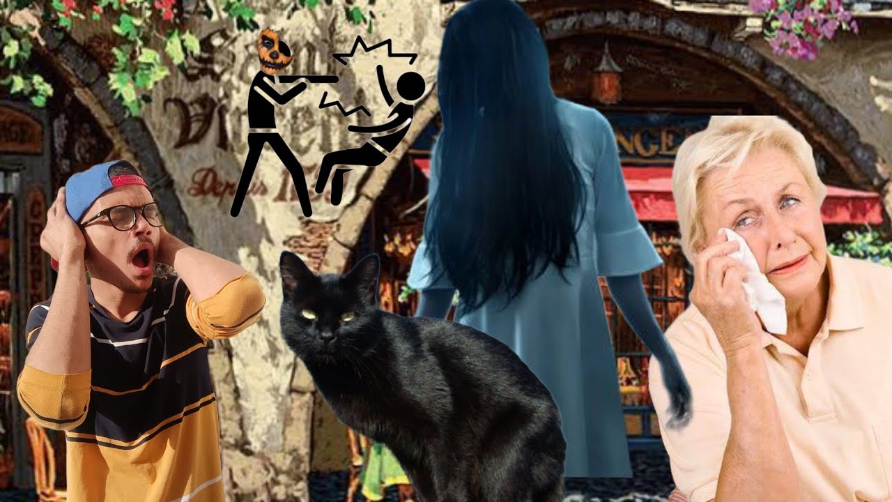 A True story: An old woman selling various foods was hit by a black cat