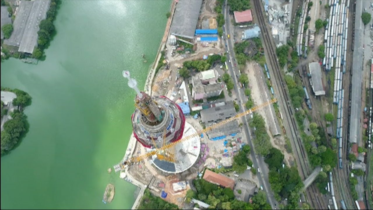 Ada Derana gets an inside look at construction of Lotus Tower