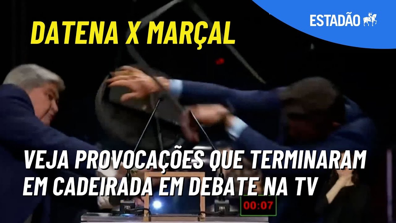 DATENA X MAR&Ccedil;AL: Provoca&ccedil;&atilde;o, cadeirada e expuls&atilde;o no DEBATE da Cultura; veja sequ&ecirc;ncia