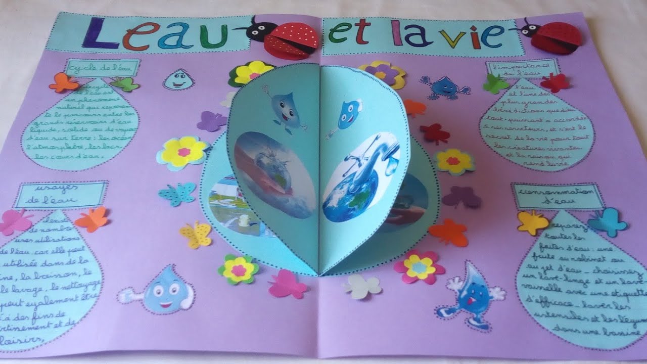 مشروع الوحدة الخامسة المستوى الثالث الماء والحياة بالفرنسية النموذج الثاني l'eau et la vie