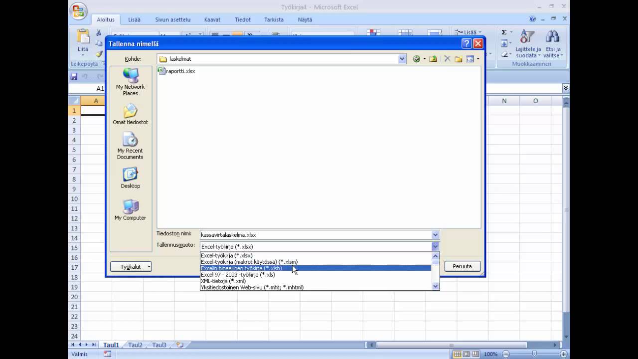 Excel 2007 2 Tiedostot