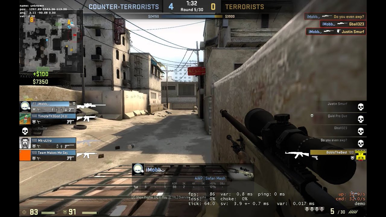 Counter strike  Global Offensive iMobb #AceNumber2 #De_Dust #Awper