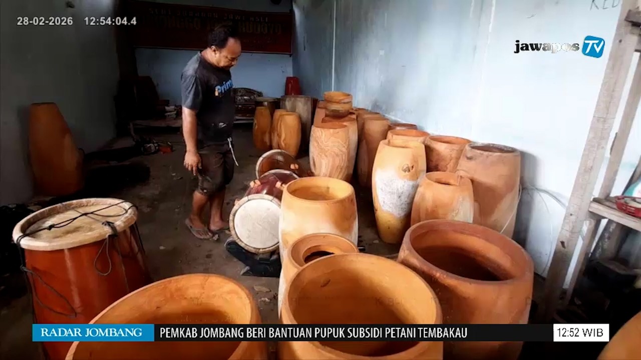 Perajin Bedug di Blitar Meningkat Drastis Saat Ramadan