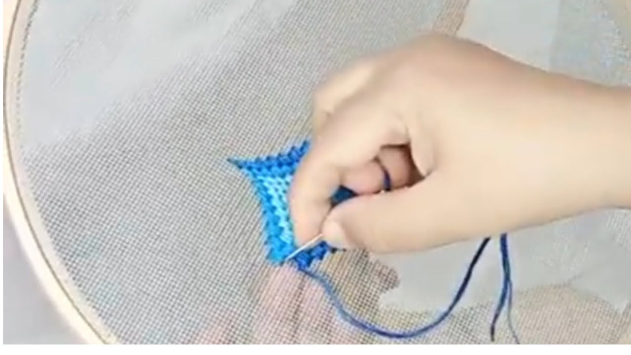 Gorgeous Dress Designing | Embroidery in Canvas |  Canvas Embroidery | How to do Bargello Embroidery