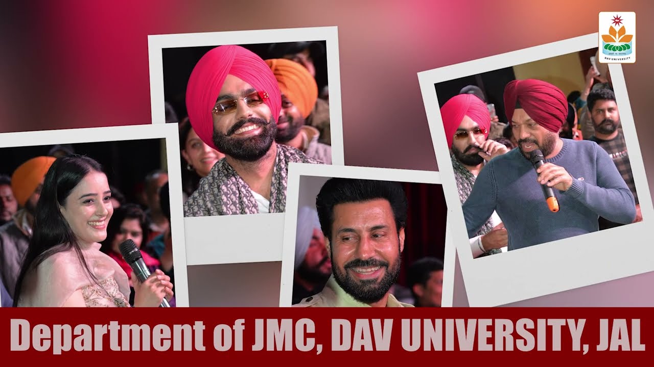 Ammy Virk, Binnu Dhillon & Gurpreet Ghuggi Visit DAV University | Bambukat 2 Promotions in Jalandhar