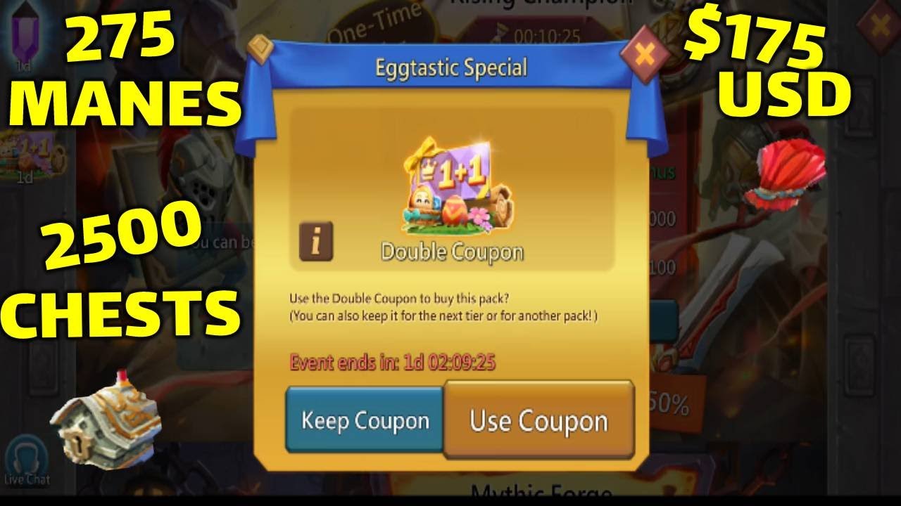 Double Coupon Rising Champion - Lords Mobile
