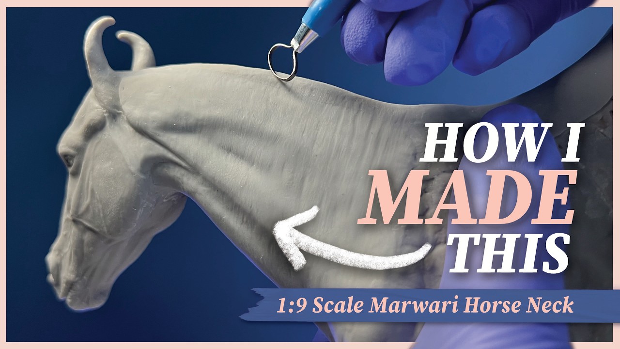 This is how I sculpt realistic horse necks in polymer clay & my favorite tips