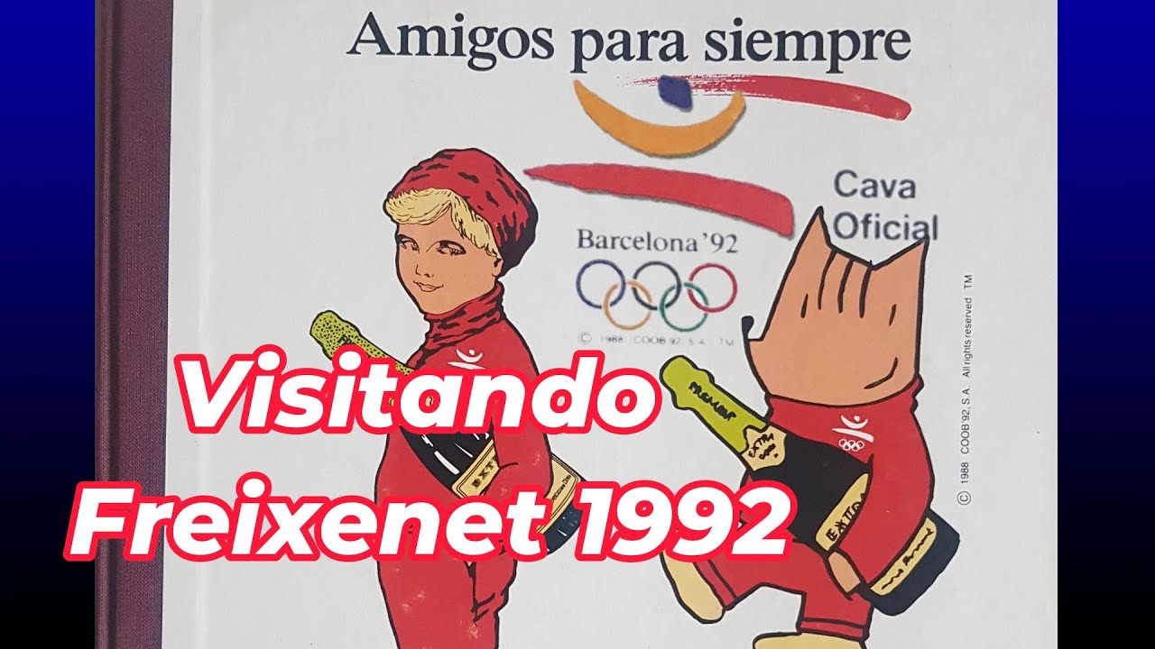 Cavas Freixenet 1992🍾 Visita con Cobi y el niño Freixenet