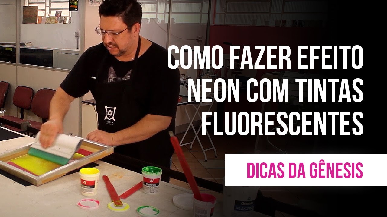 #93 - Como fazer efeito neon com tintas fluorescentes