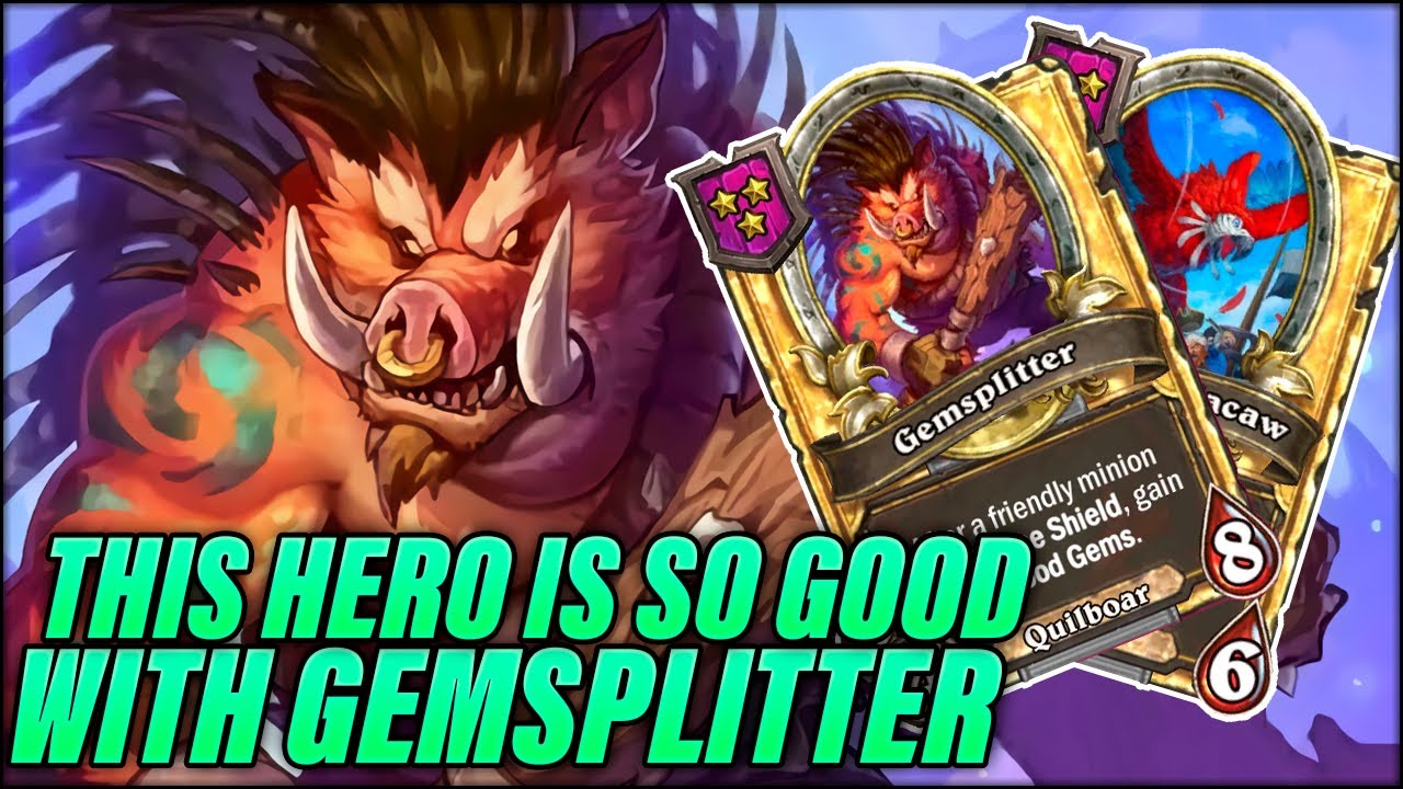 This Hero is So Good With Gemsplitter | Dogdog Hearthstone Battlegrounds