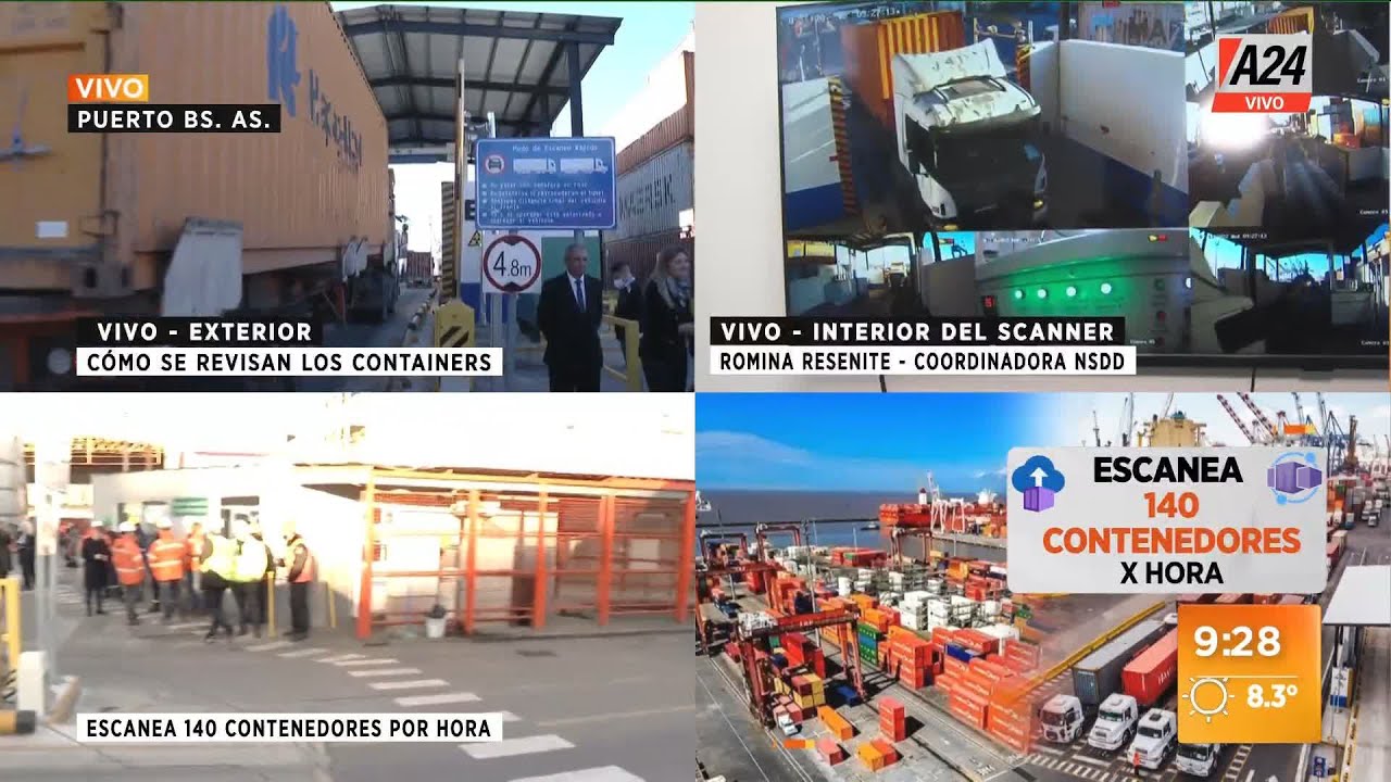 🔎 Nuevo scanner de la Aduana: controla hasta 140 containers por hora