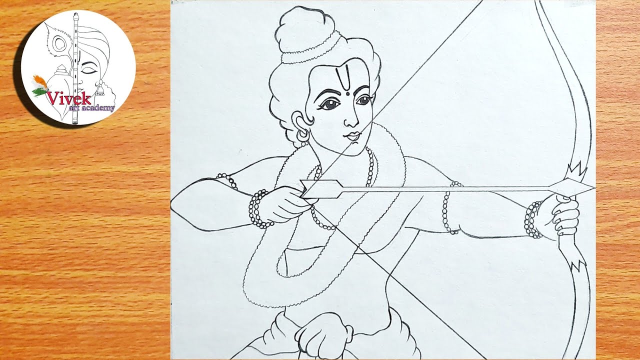 Lord Shree Ram Drawing | Easy Drawing of Lord Shree Ram Step by Step | Ramnavmi Drawing