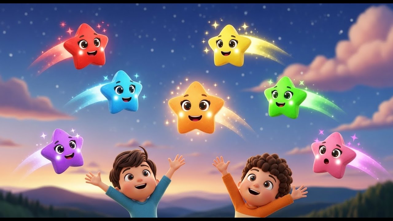 Siete Estrellitas de Juguete Twinkle Twinkle | Canciones Infantiles y Rimas para Niños