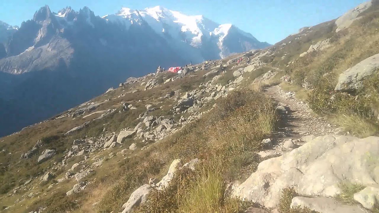 Subida hasta la Tete aux vents en ultratrail du montblanc