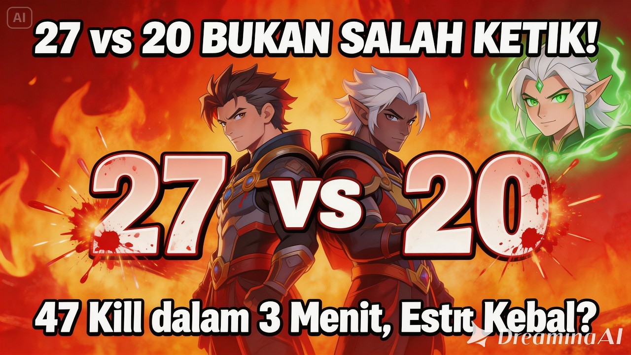 pertarungan paling seru 27 kill vs 20 kill, heal terus menerus sukses antar estes catatkan 11 assiss