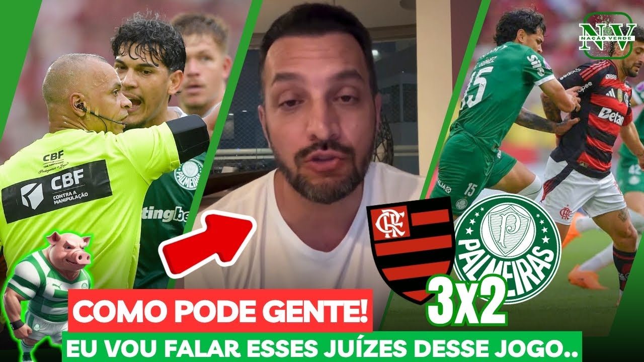 FOI PRA CIMA!⚠️ EDU DRACENA SOBRE POL&Ecirc;MICA FALHA DO JUIZ! DERROTA DO VERD&Atilde;O! FLAMENGO 3X2 PALMEIRAS