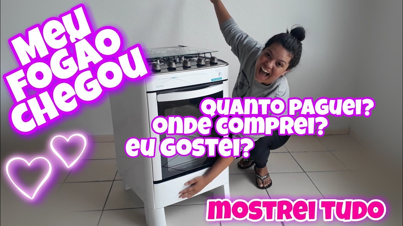 COMPREI MEU FOGÃO PELA INTERNET | DEU RUIM? 😱  UNBOXING  FOGÃO ESMALTEC MODELO 4030 AGATA 4 BOCAS.