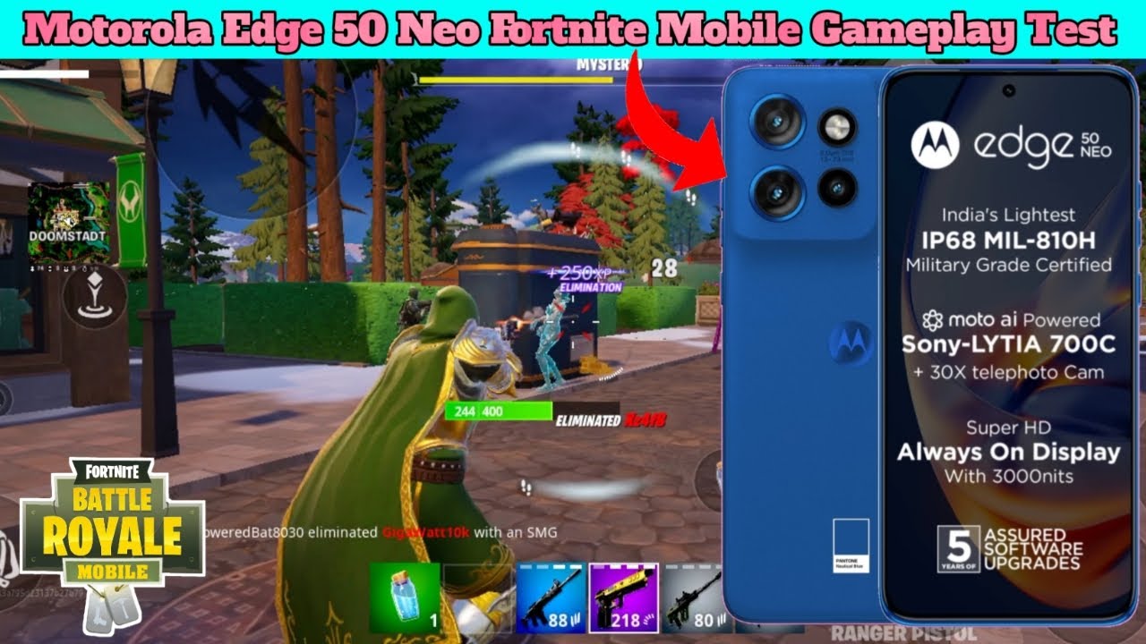 Motorola Edge 50 Neo Fortnite Mobile Gameplay Test|Edge 50 Neo Fortnite Test,Fortnite Gaming Test