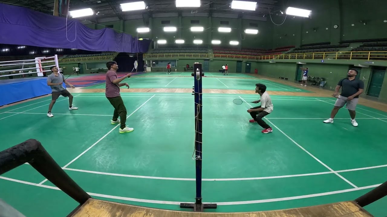 Playing Badminton doubles in Neharu indoor stadium shivamogga : 12/01/26