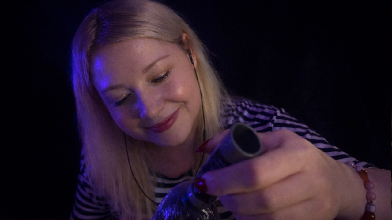 ASMR Live Replay ~ Light Triggers, Slime on the Mic, Plucking, Face Brushing, Hair Scratches 💜