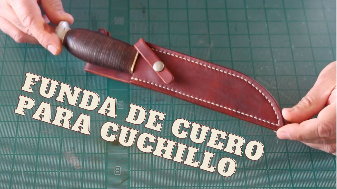 Funda de cuero para cuchillo hecho a mano