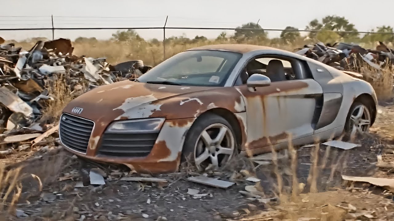 ASMR Car Restoration | Full Restoration of Abandoned Audi R8 | Car Detailing & Engine Rebuild