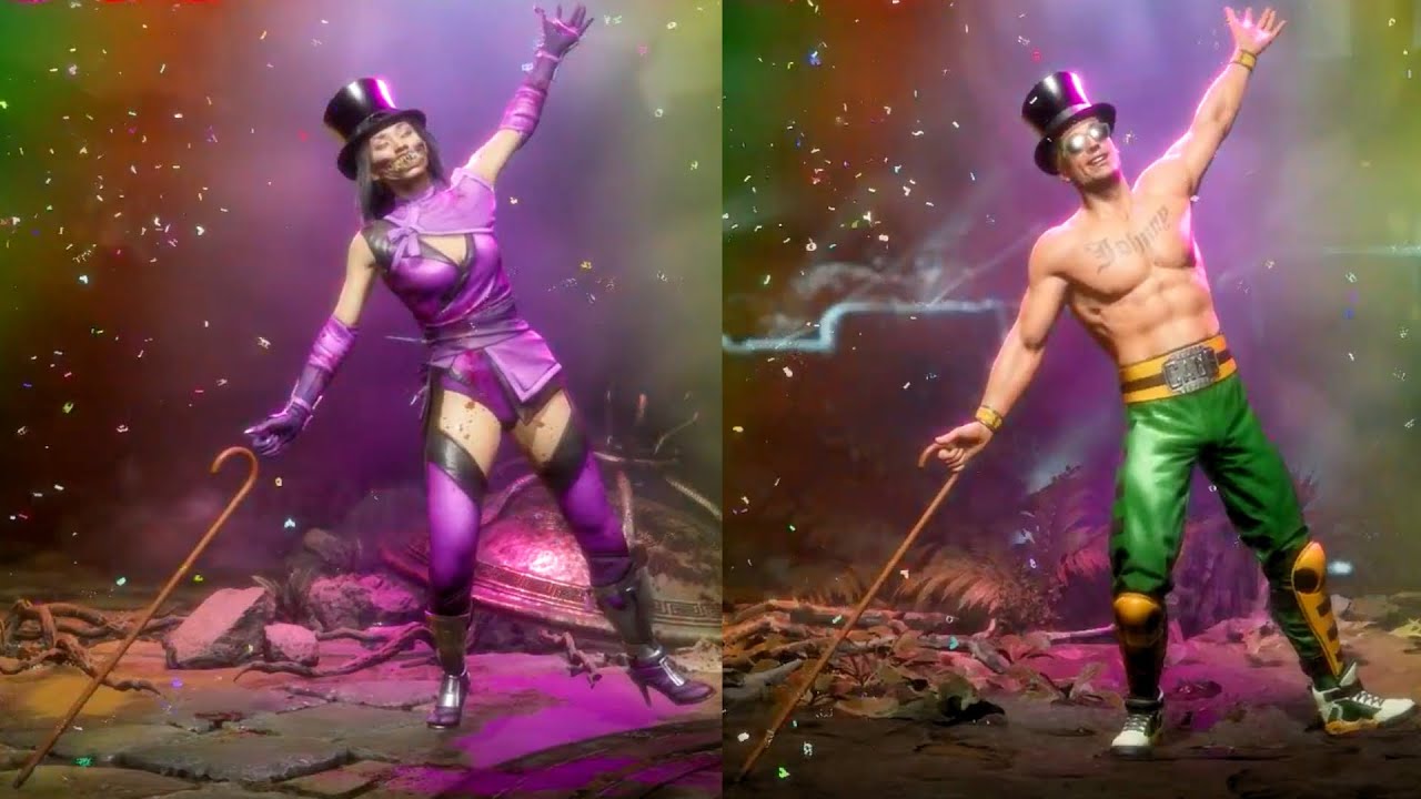 MK11 All Characters Perform Johnny Cage's Dance FRIENDSHIP