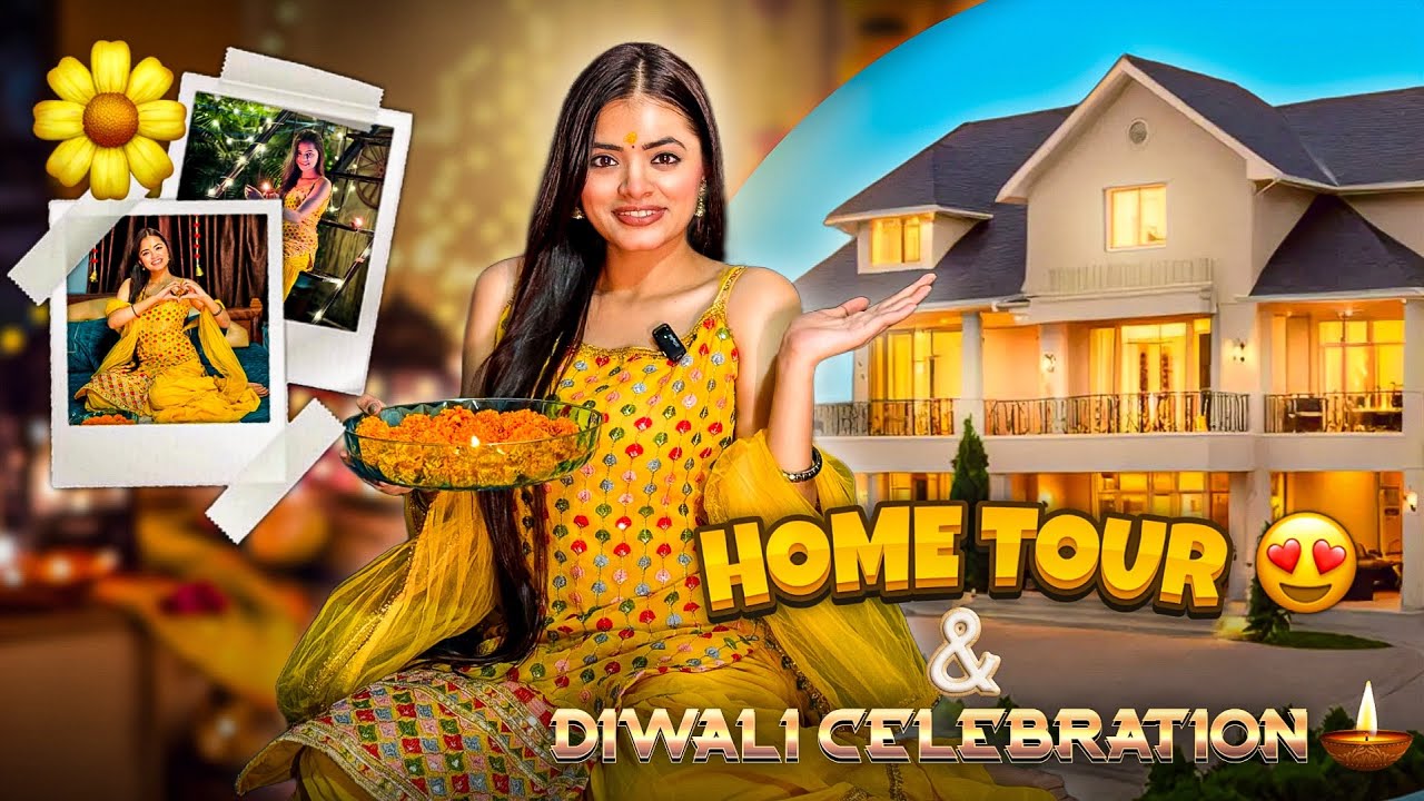 😍❤️My First Home Tour and Diwali celebration Vlog ￼