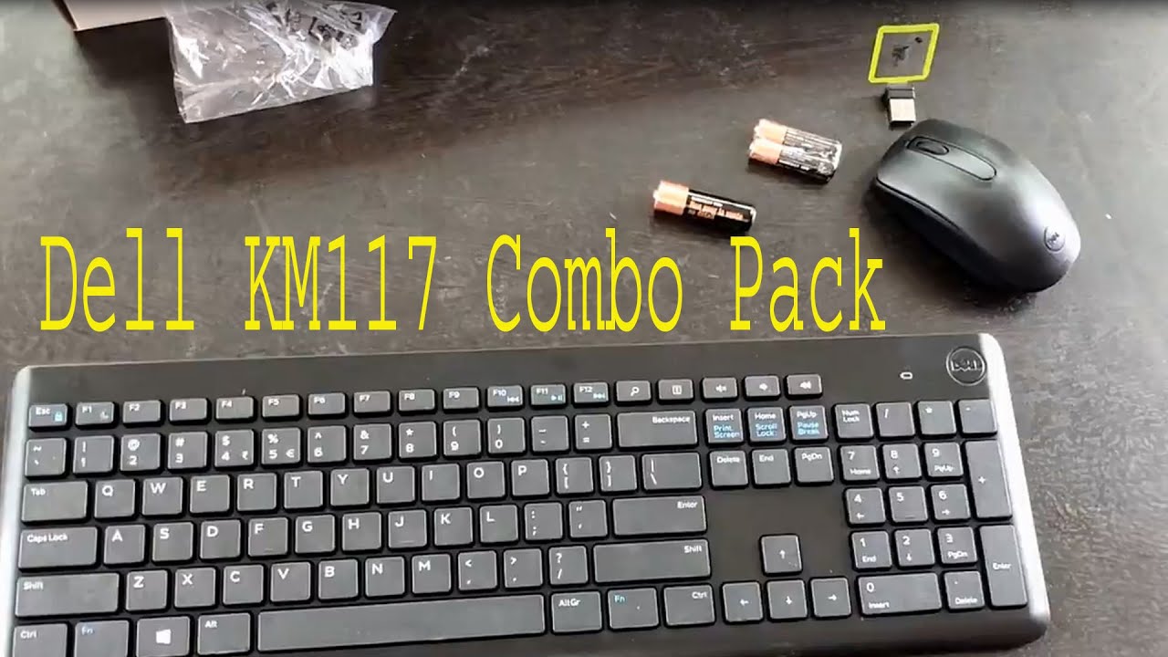 DELL KM117  KM117 Keyboard & Mouse Combo Wireless Laptop Keyboard  Black unboxing