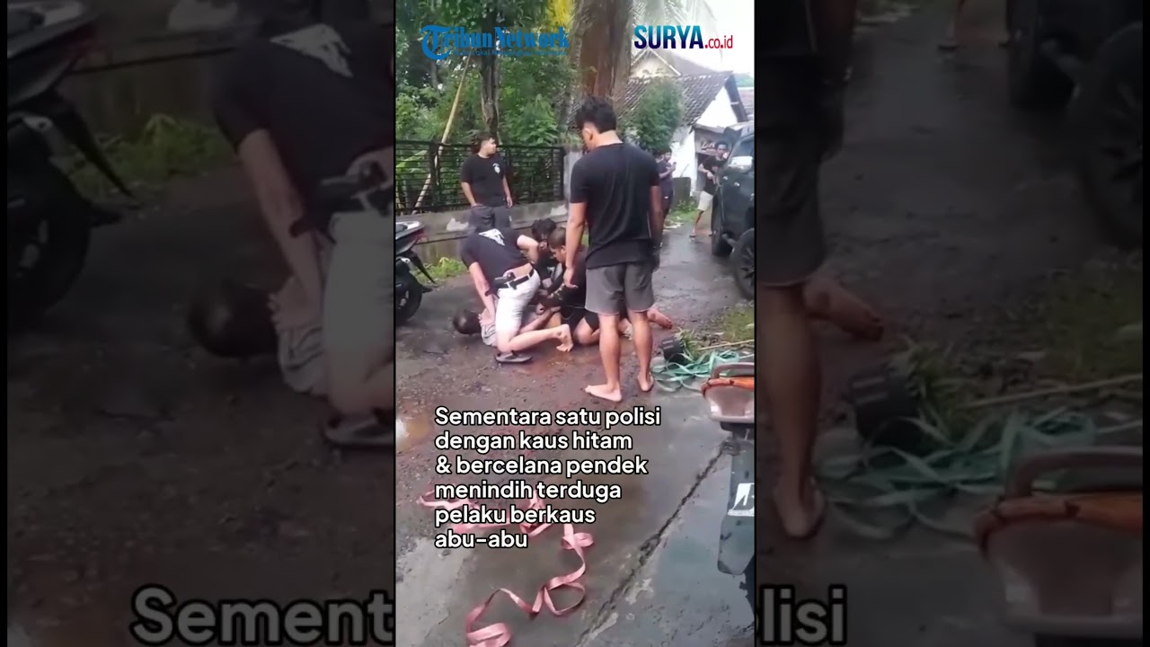 Bak Adegan Film, Penangkapan Pelaku Curanmor di Tulungagung Jadi Tontonan Warga