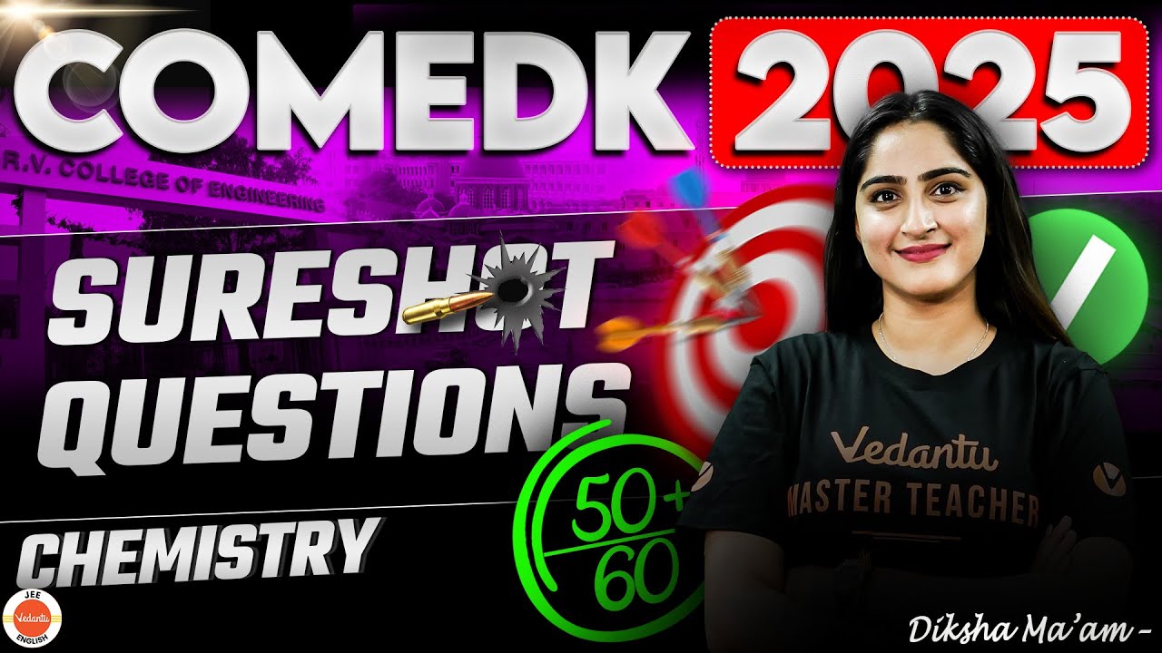 Sureshot COMEDK 2025 Chemistry Questions | Diksha Ma'am