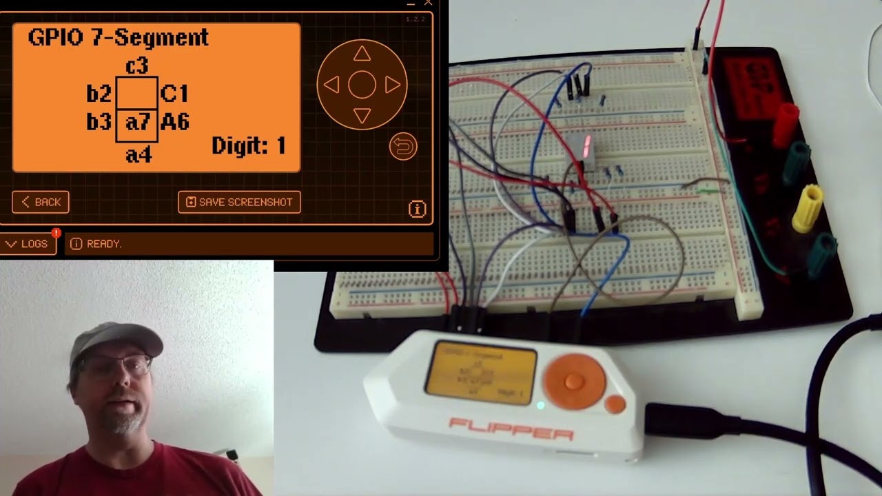 [25] Flipper Zero - GPIO 7-segment demo (on GitHub)