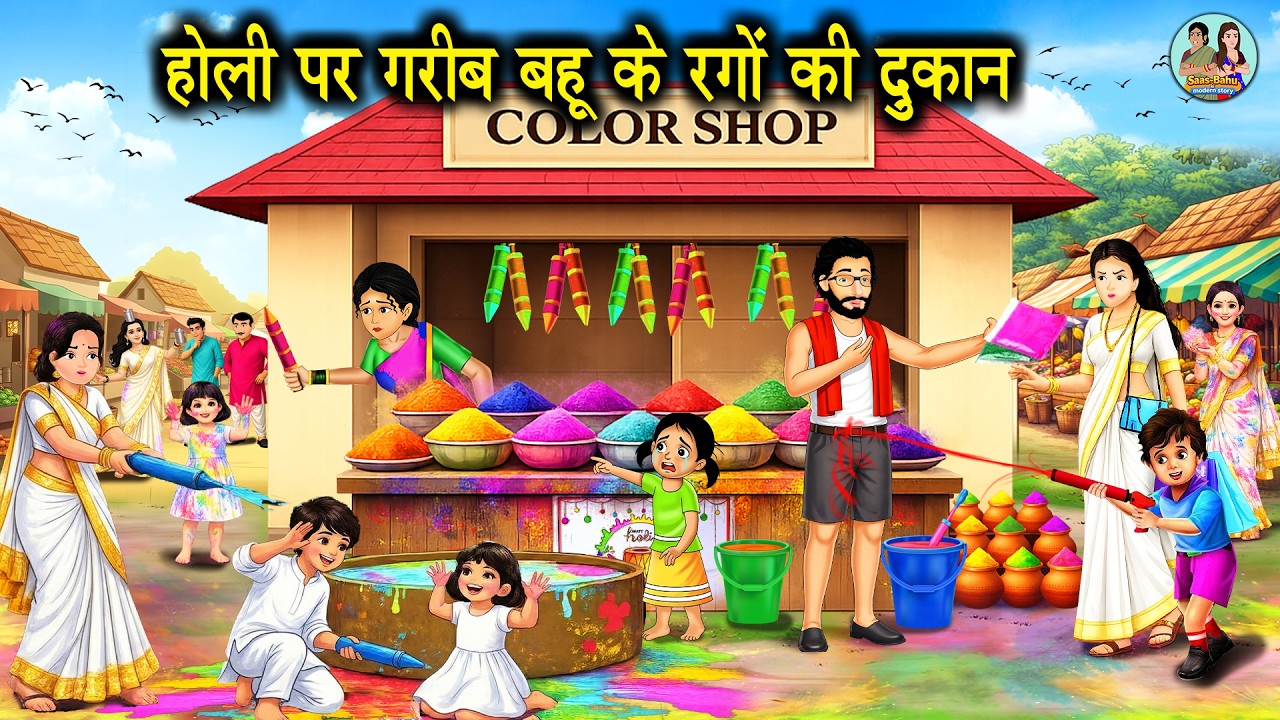 होली पर गरीब बहू के रंगों की दुकान | Saas Bahu Holi Special Emotional Story