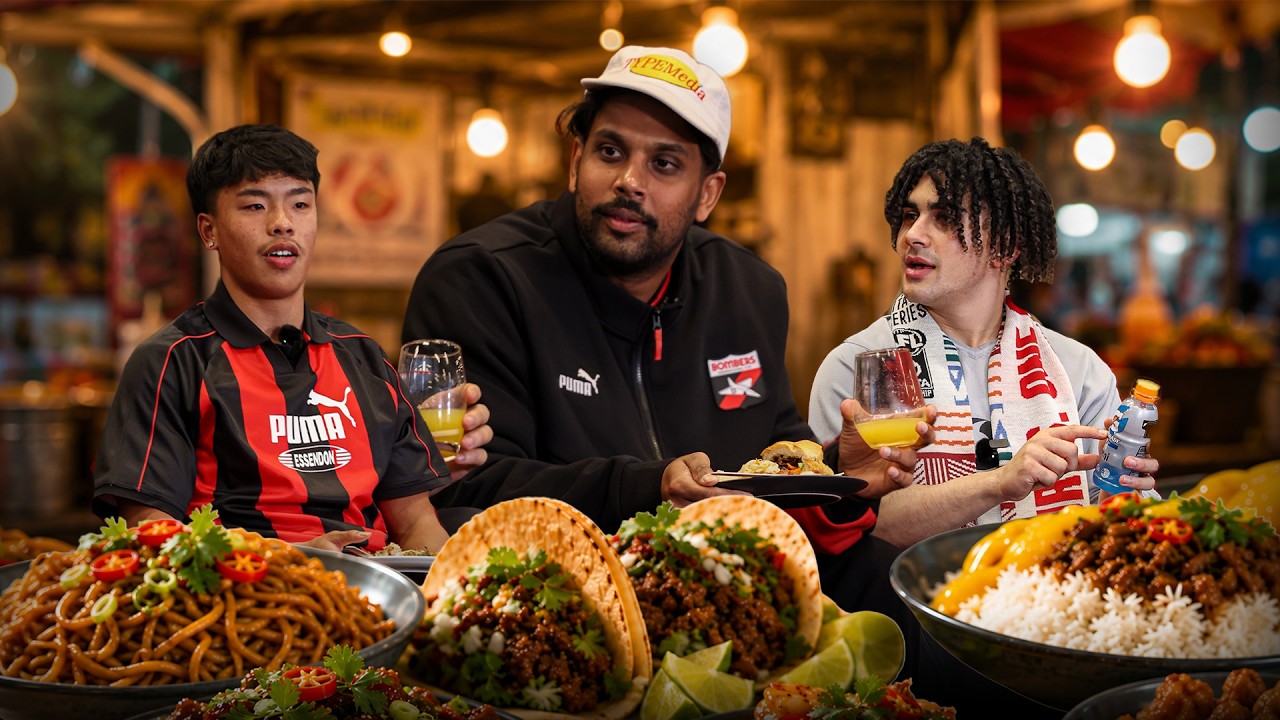 AFL MUKBANG 🥙🔥 Essendon Players Try Cultural Foods