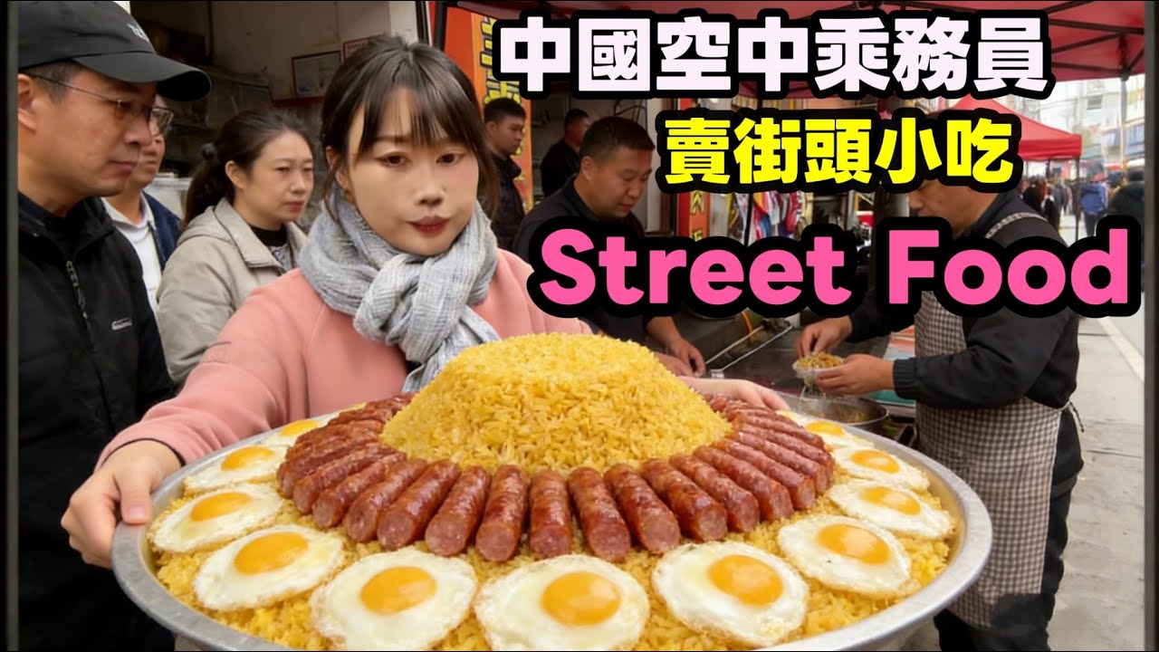 中國失業空姐賣街頭小吃🔥Amazing Skill😋 Awesome Streetfood Popular Quick Dishes #streetfood #food #中國#失業