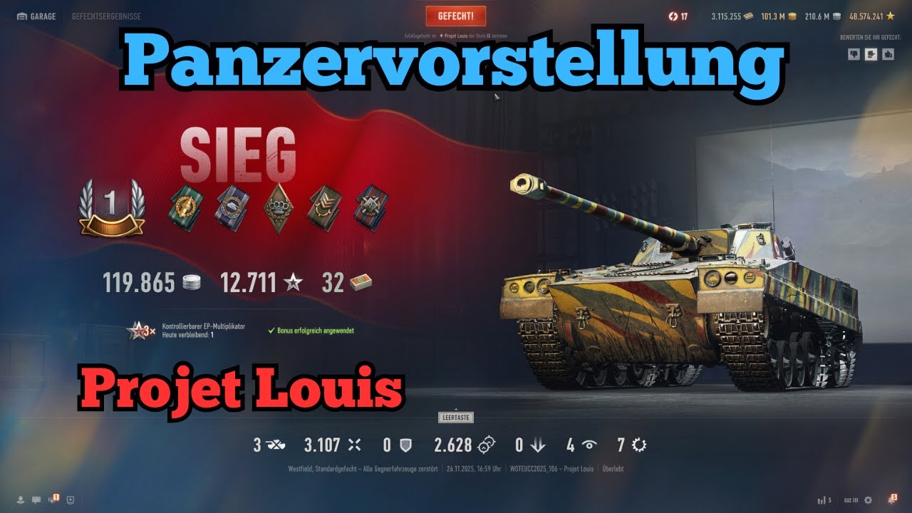 Panzervorstellung Projet Louis [World of Tanks]