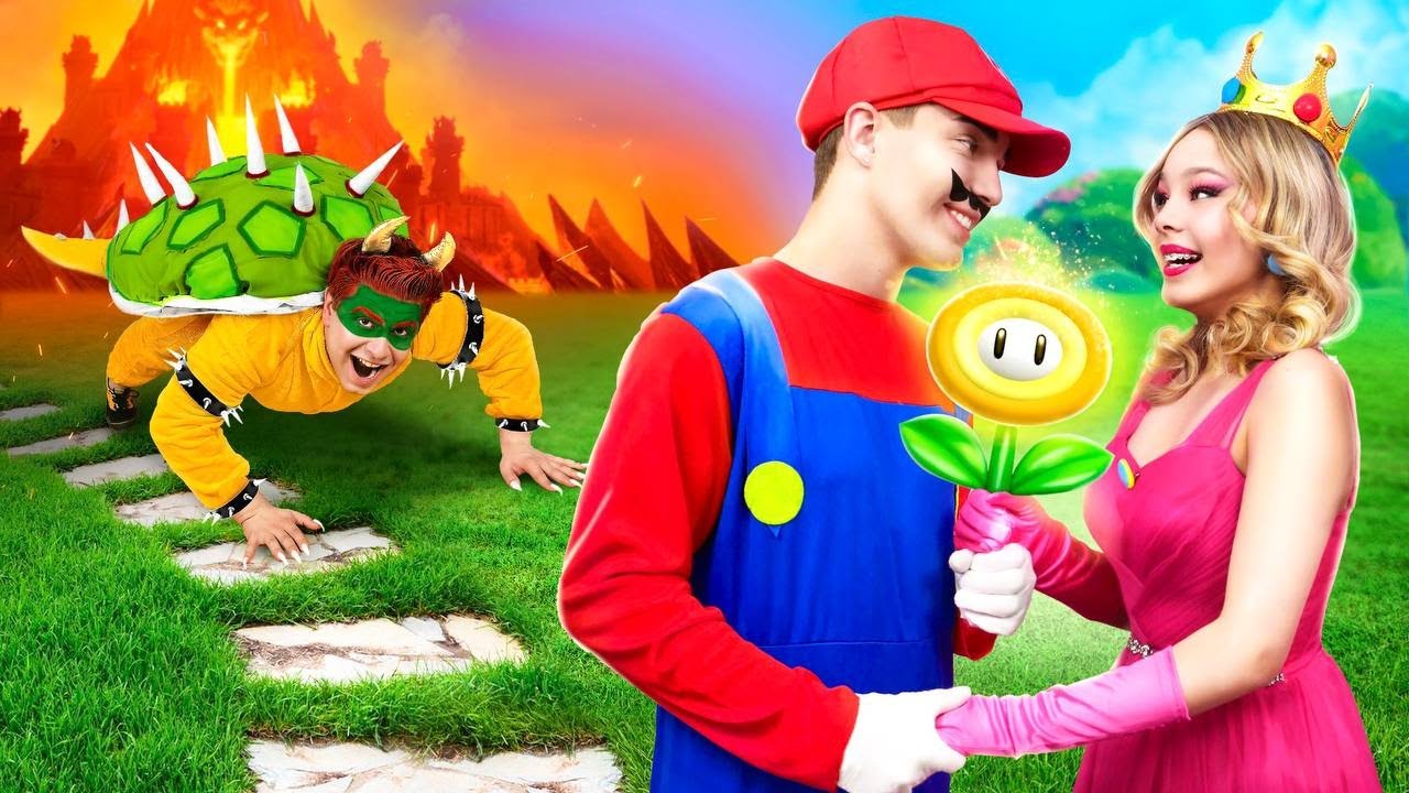 ¡La Princesa Peach Está Desaparecida! Nos Convertimos en Super Mario Bros y Salvamos a la Princesa