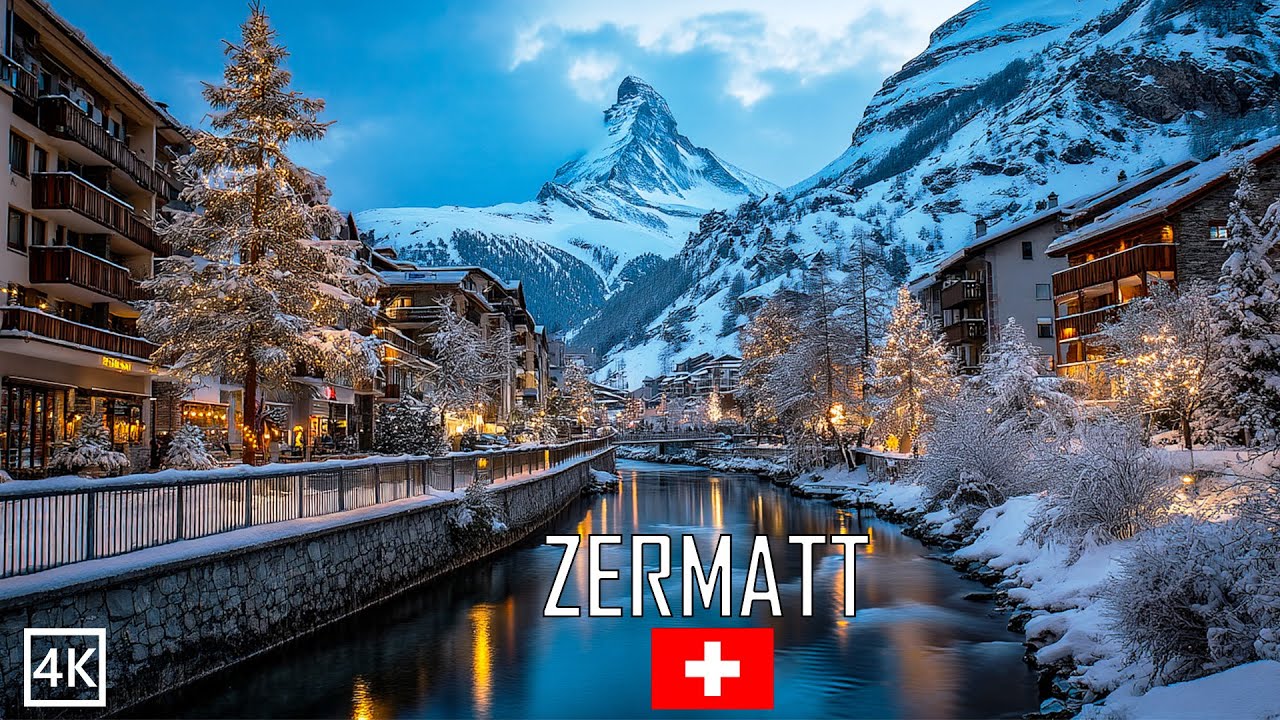 Zermatt Switzerland 🇨🇭❄️🎄A Magical Christmas in Zermatt Winter Wonderland 4K❄️🎄