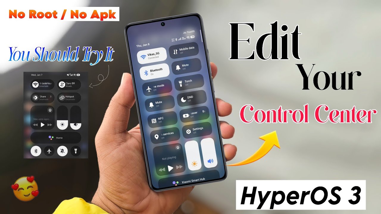 Unlock Features NEW  Hyperos 3 Control Center ✨ | HYPEROS 3 Control Center Unlock new Settings ✅