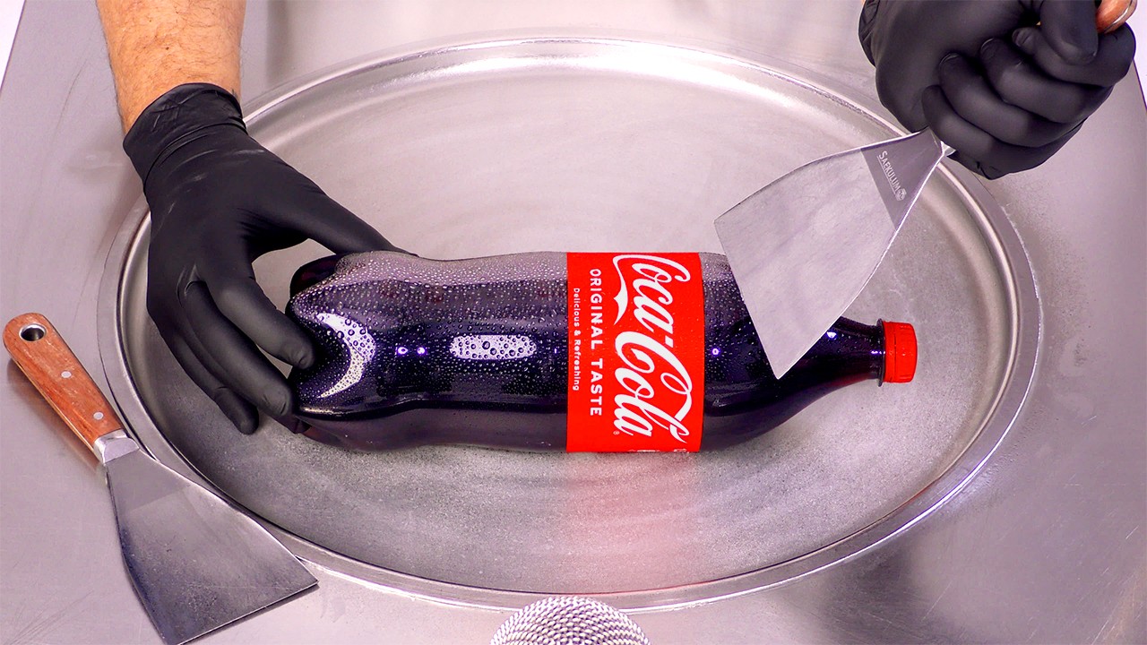 Как приготовить роллы с мороженым COCA-COLA | АСМР (без разговоров)