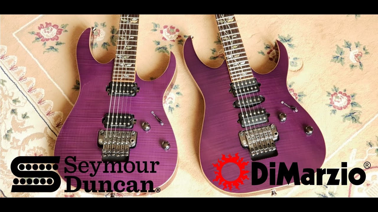 Dimarzio vs Seymour Duncan - Ibanez J Custom RG8570z vs RG8520ZD Shootout